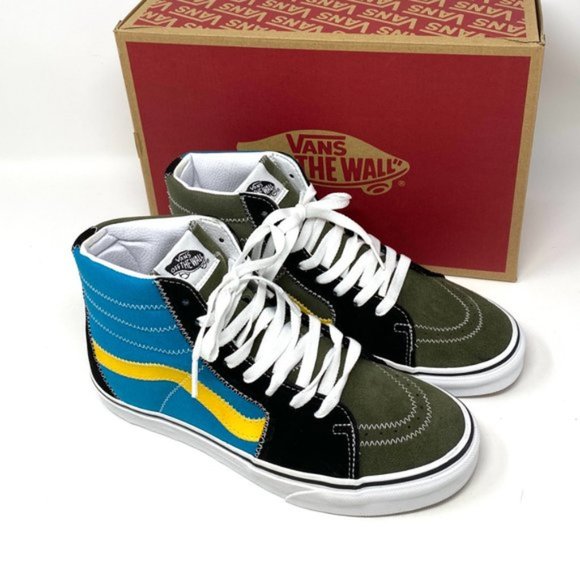 Vans SK8-HI Zig Zag Shoes Women's Size 6 7 Blue Green Suede Canvas VN0A4BV619Y - Picture 7 of 10